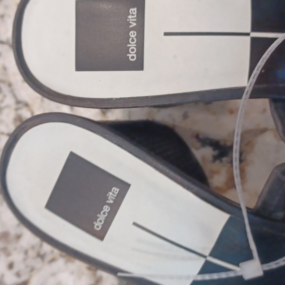 DOLCE VITA WOMENS SZ 10 BLACK BLOCK SANDALS - Picture 4 of 5